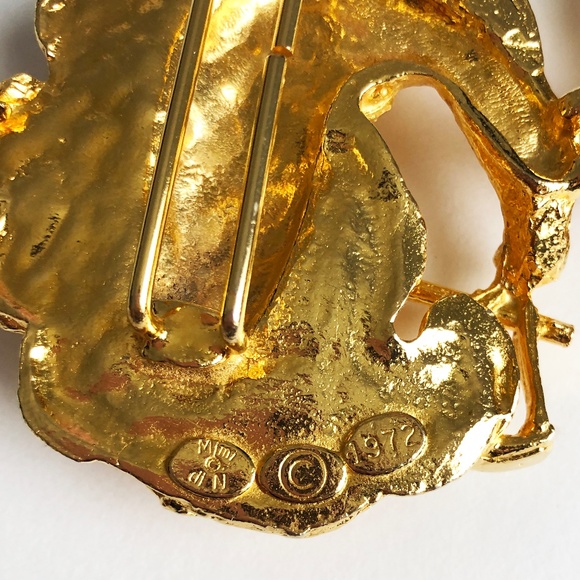 Vintage Mimi di N Belt Buckle Statement Piece Zodiac Libra Oversized Rare HTF